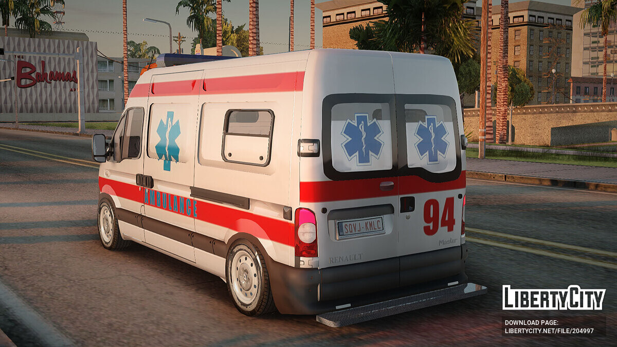 Скачать Renault Master Скорая помощь Сербии для GTA San Andreas