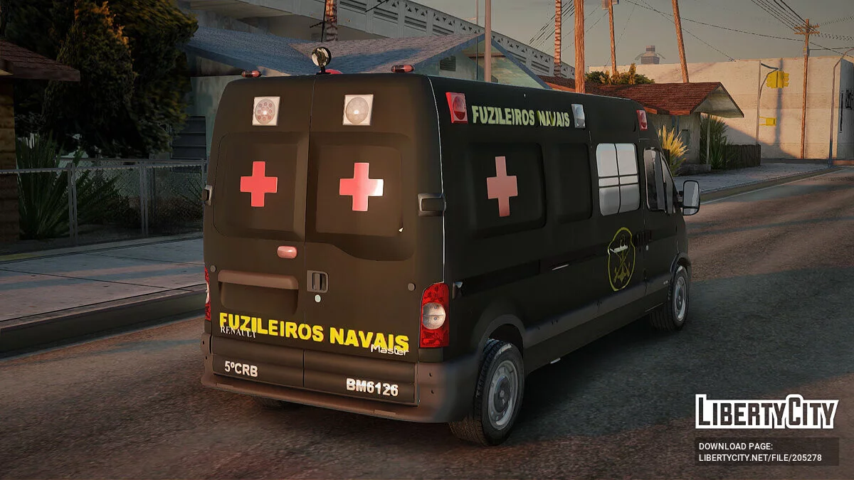 Renault Master Ambulance Dos Fuzileiros Navais / GTA San Andreas