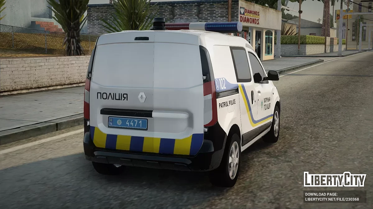 Renault Dokker Полиция Украины / GTA San Andreas