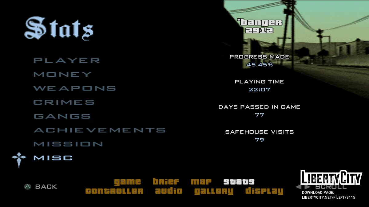 Сохранение 45.45% для PS2 / GTA San Andreas