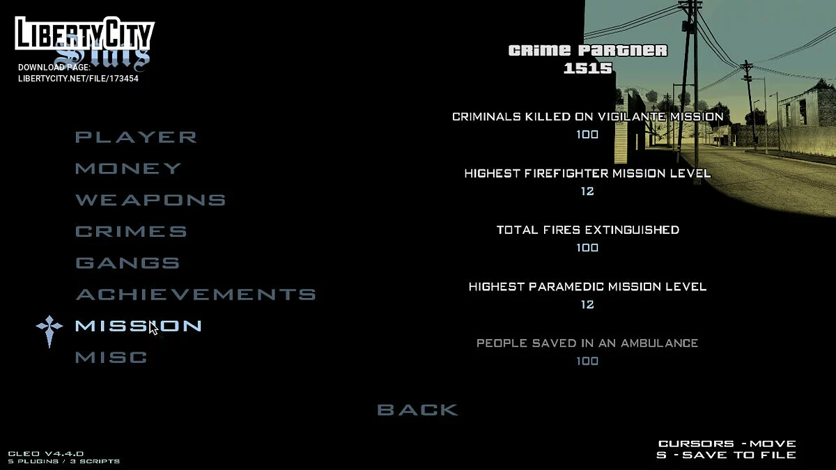 Стартовое Сохранение Grand Theft Auto San Andreas / GTA San Andreas