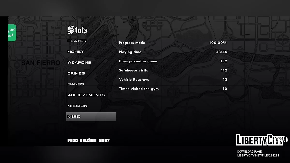 Стопроцентное сохранение игры / GTA San Andreas
