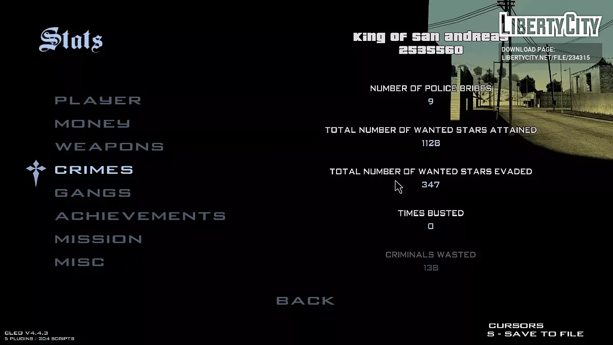 100% Сохранение игры / GTA San Andreas