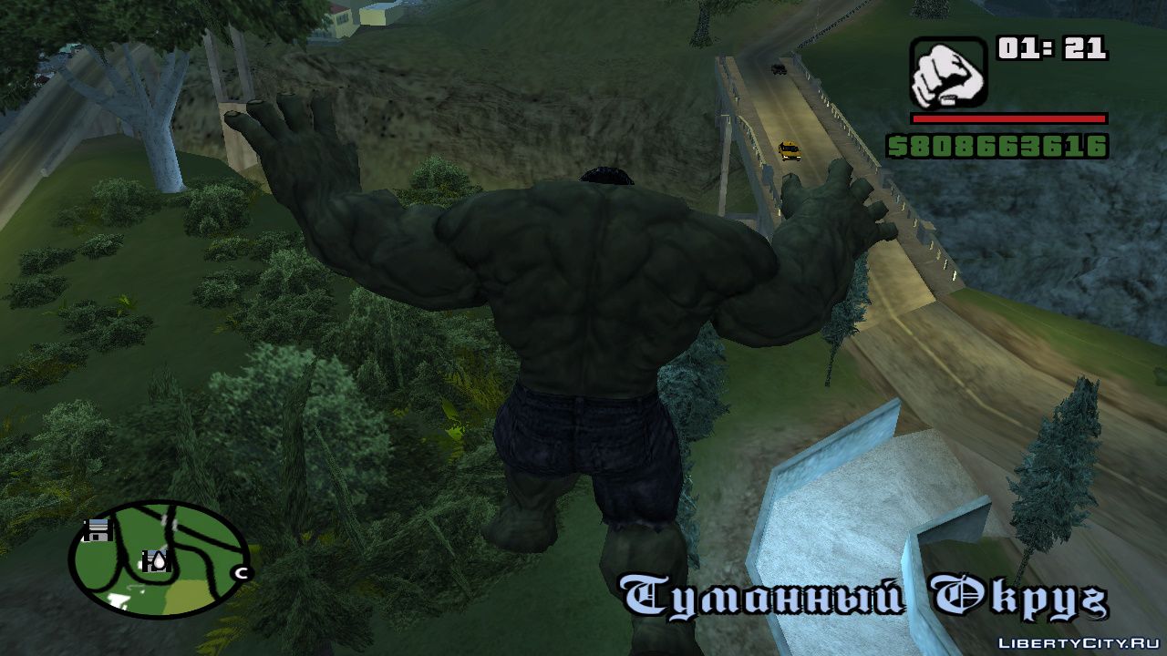 Гта мод на халка. GTA sa Халк. Grand Theft auto San Andreas Hulk. Халк в GTA San Andreas. GTA sa Hulk Mod.