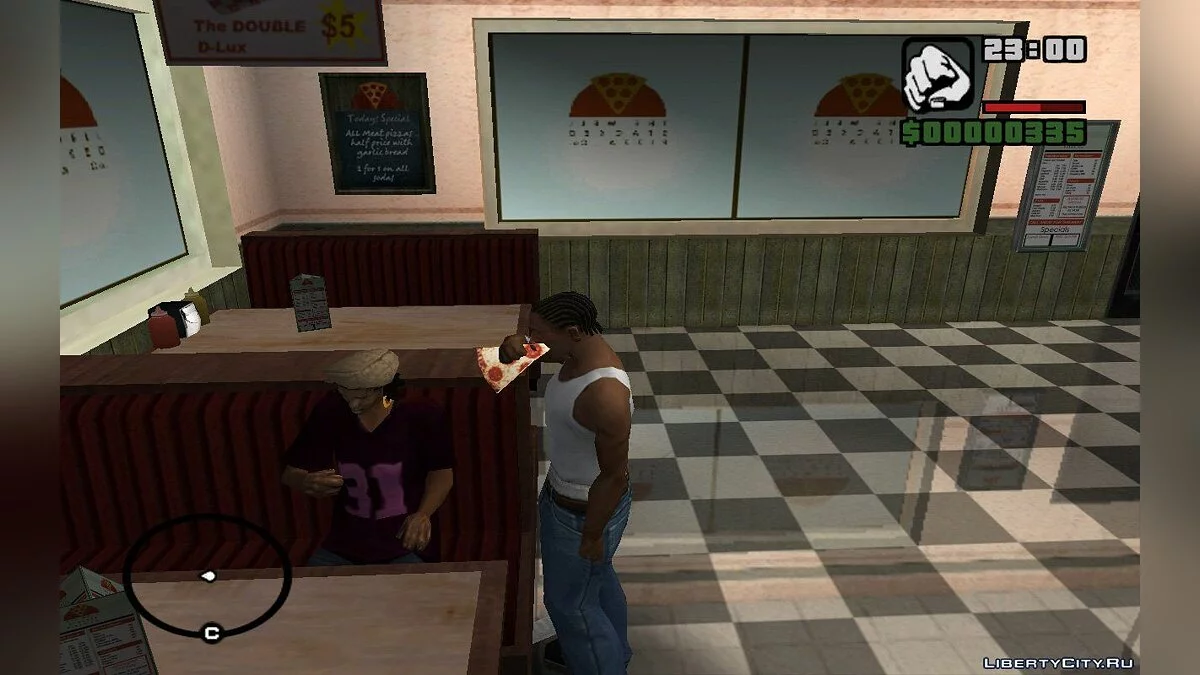 Отбирать бургер или пиццу у педов / GTA San Andreas