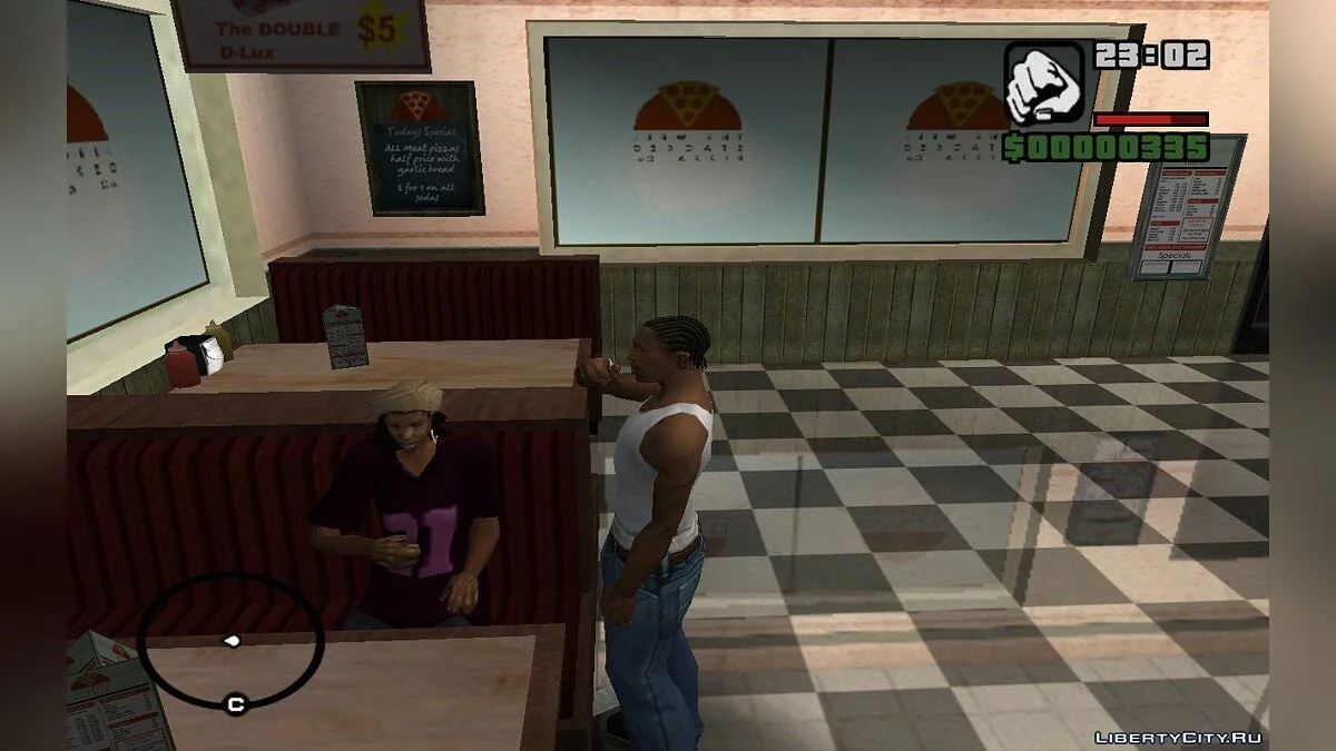 Отбирать бургер или пиццу у педов / GTA San Andreas