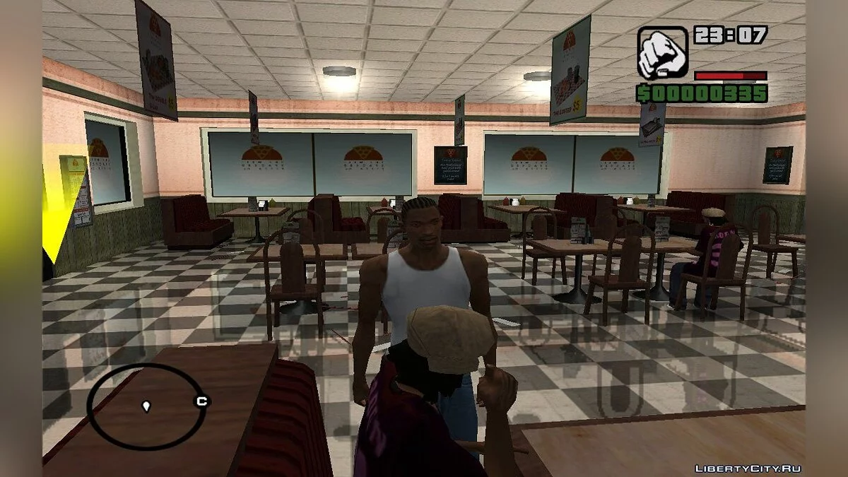 Отбирать бургер или пиццу у педов / GTA San Andreas