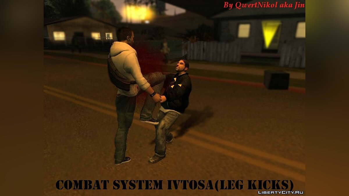 Скачать Combat System IVtoSA(LEG KICKS) для GTA San Andreas