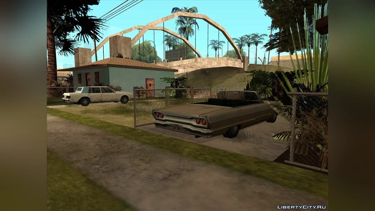 Припаркованый транспорт на Грув Стрит / GTA San Andreas
