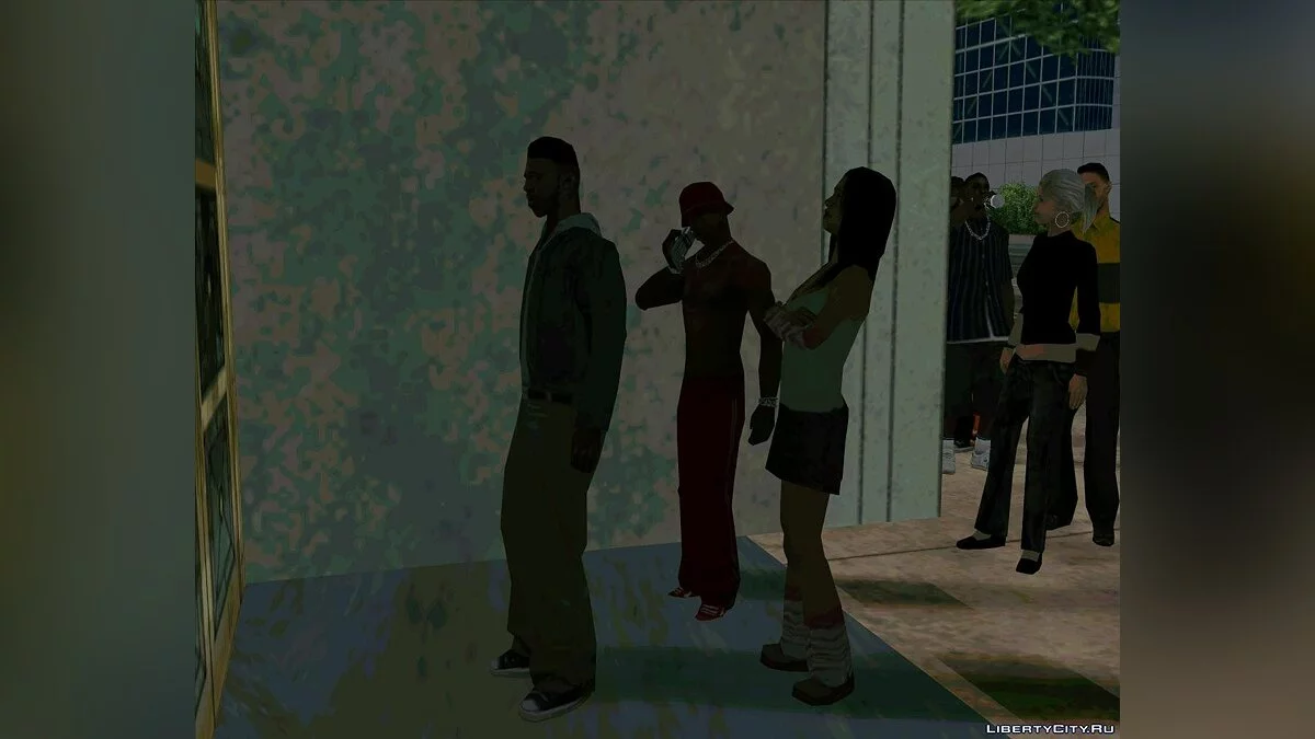 Очередь около кинотеатра / GTA San Andreas