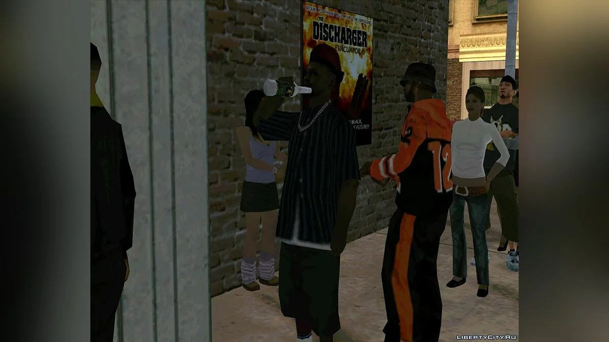 Очередь около кинотеатра / GTA San Andreas