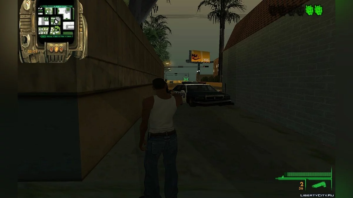 HUD в стиле Fallout 3 / GTA San Andreas