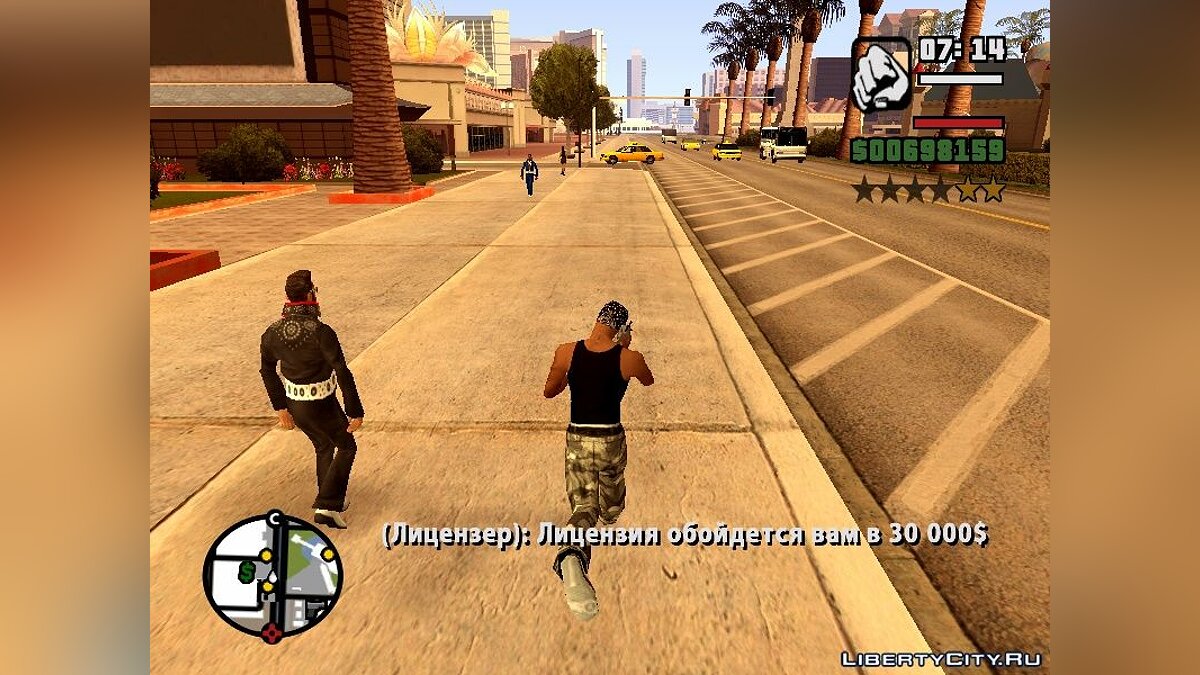 Скачать Лицензия на использование оружия для GTA San Andreas