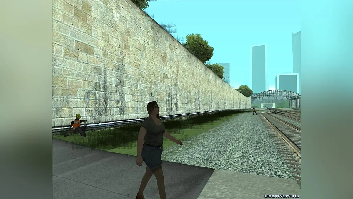 Оживлённый железнодорожный вокзал в Сан Фиерро v2 / GTA San Andreas