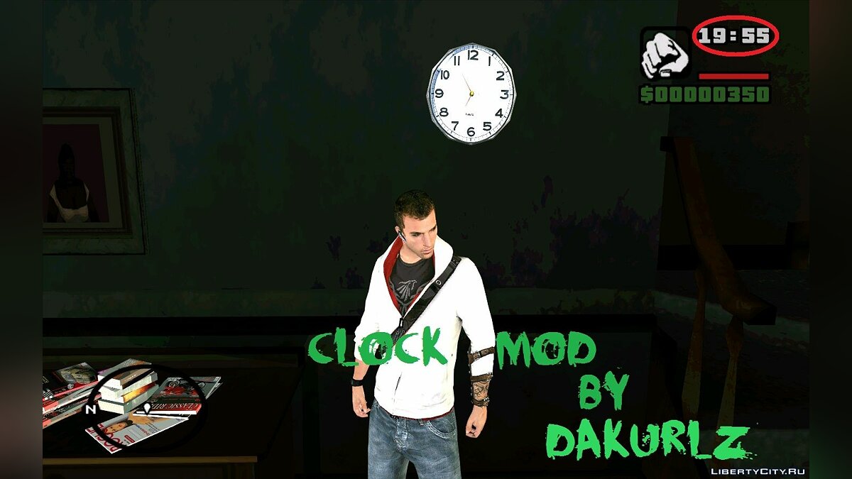 Скачать Рабочие настенные часы / Clock mod для GTA San Andreas