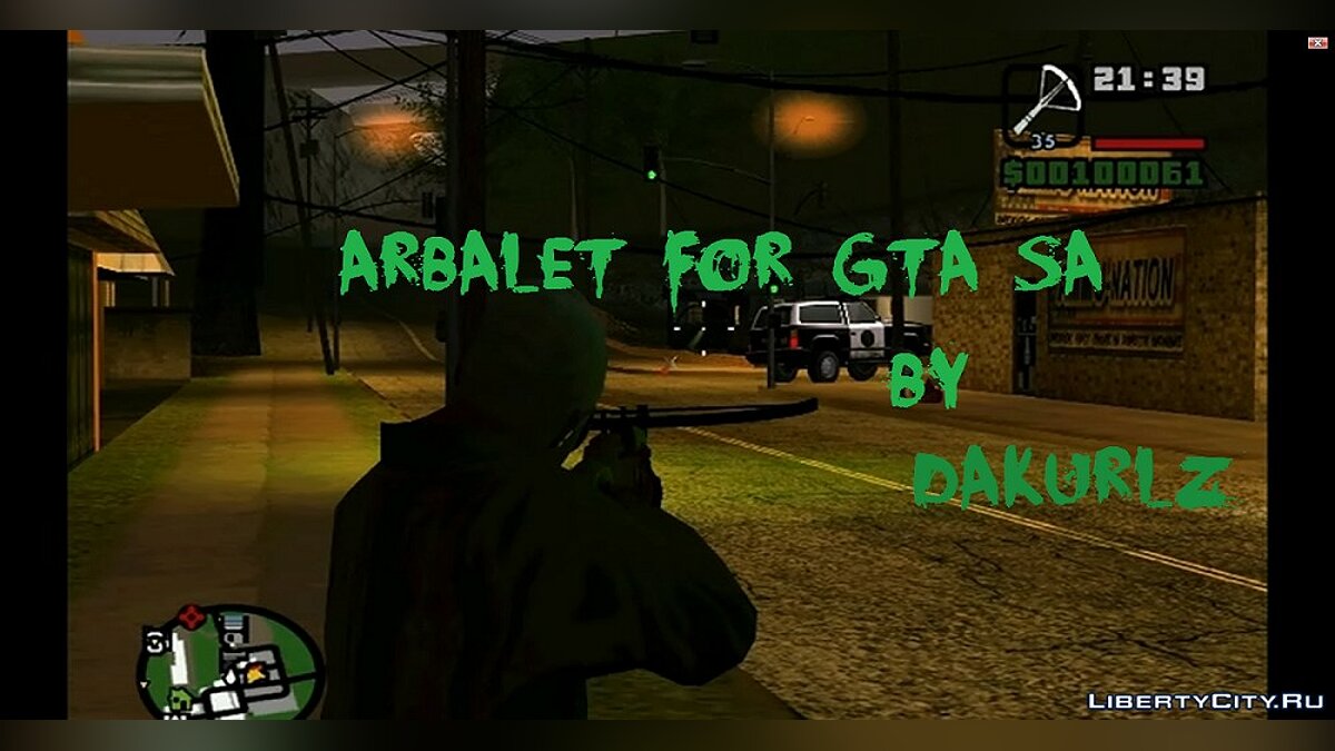 Скачать Рабочий арбалет со стрелами для Gta sa 1.0 / Arbalet mod 1.0 для  GTA San Andreas