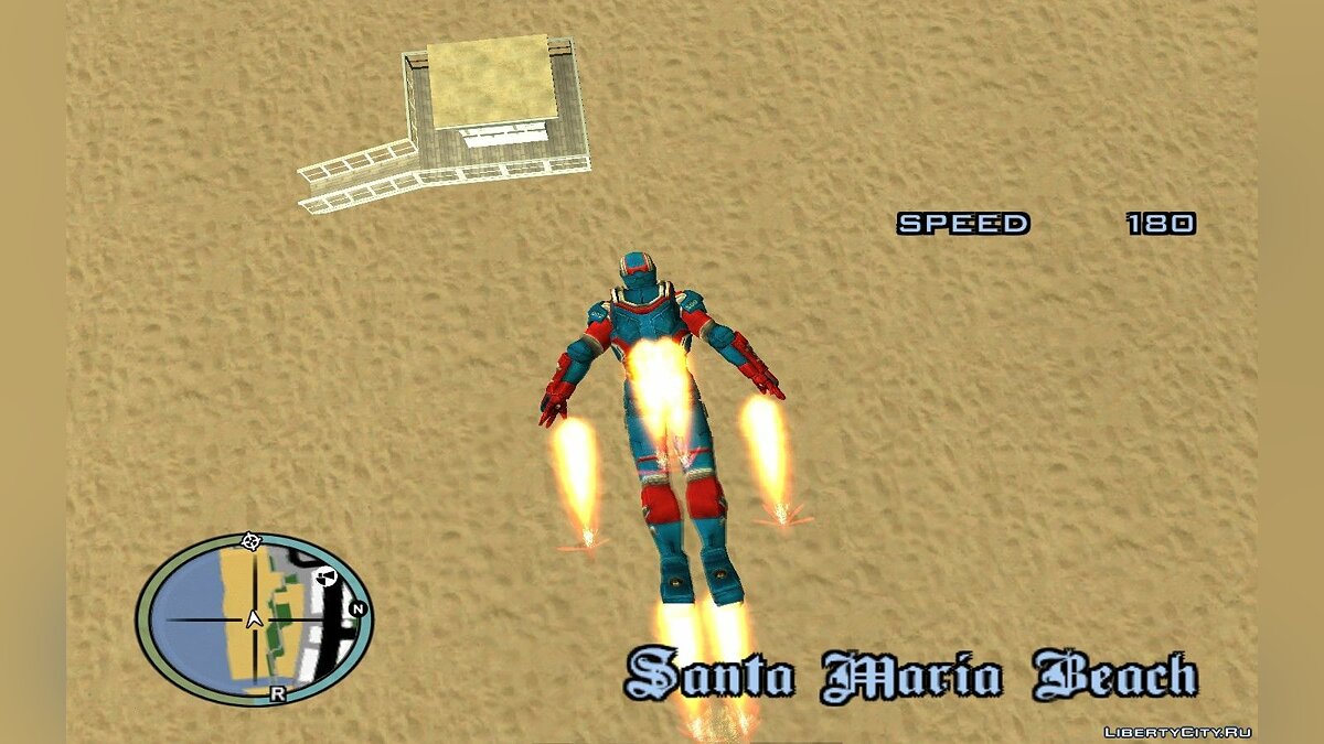 Скачать Iron Man Flight Mod v2 для GTA San Andreas