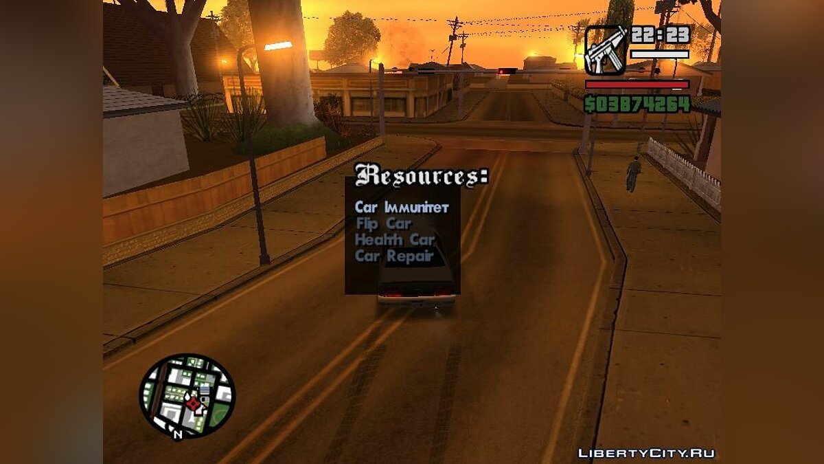 Скачать Меню машины для GTA San Andreas