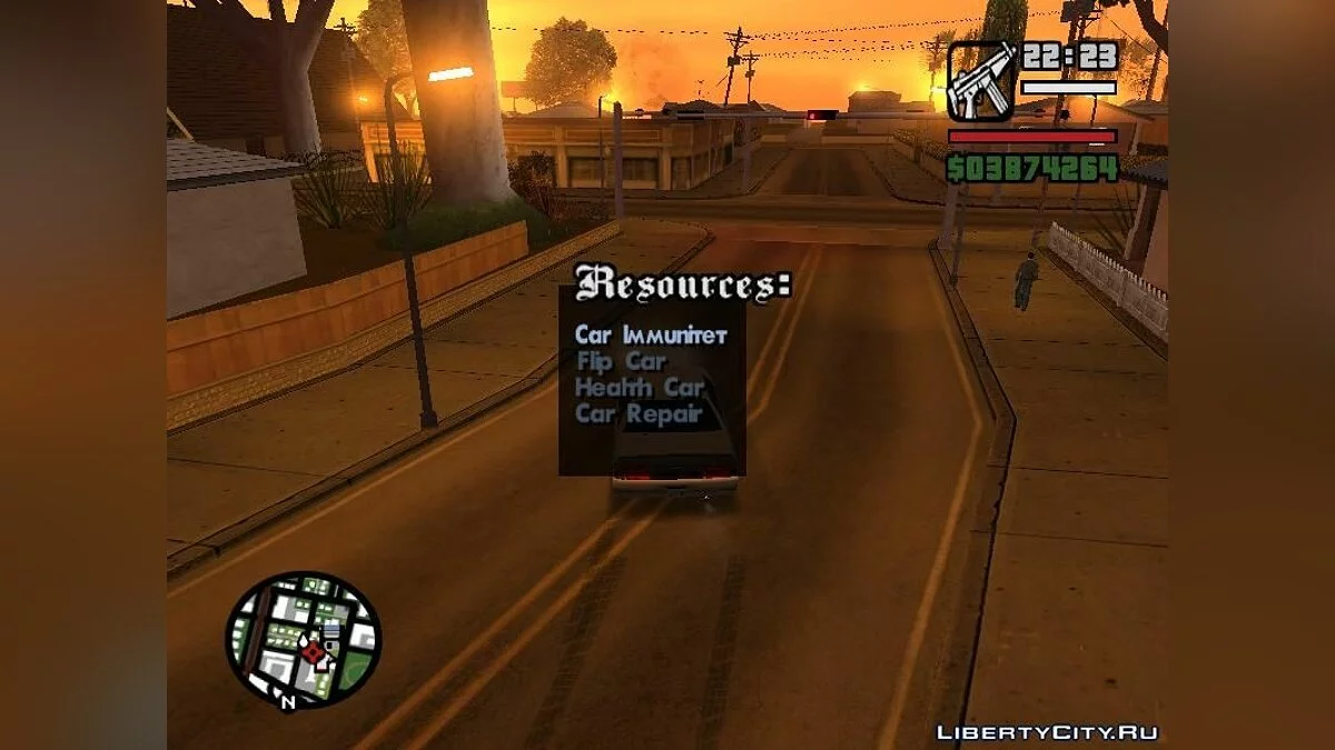Меню машины / GTA San Andreas
