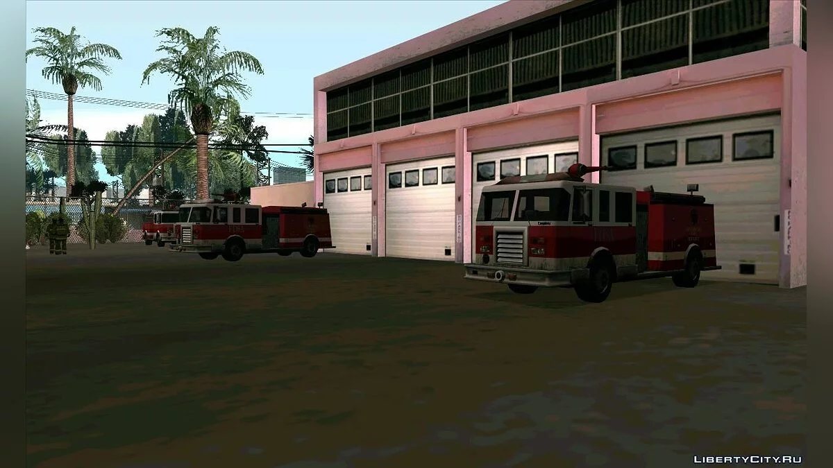 Реалистичная пожарная станция в Лас Вентурасе / GTA San Andreas