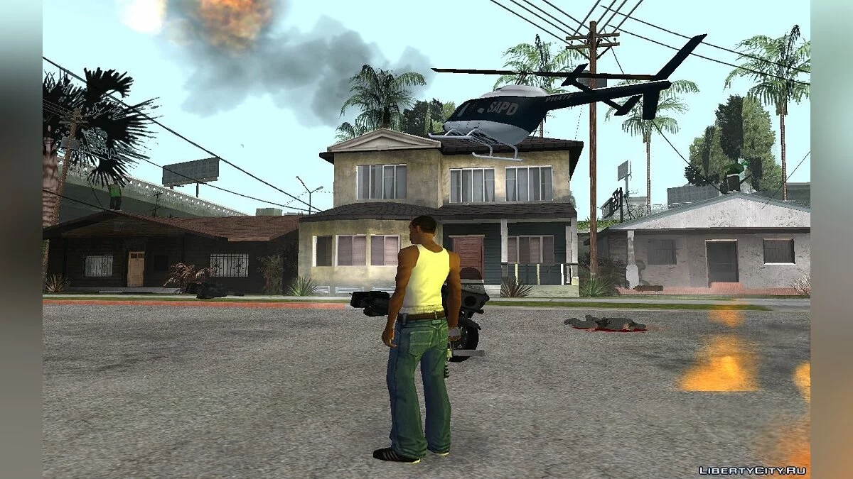Снайперы на Грув Стрит + Вспомогательный cleo-скрипт / GTA San Andreas