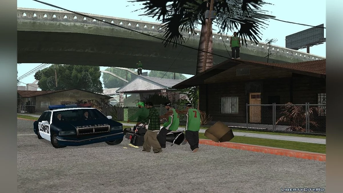 Снайперы на Грув Стрит + Вспомогательный cleo-скрипт / GTA San Andreas