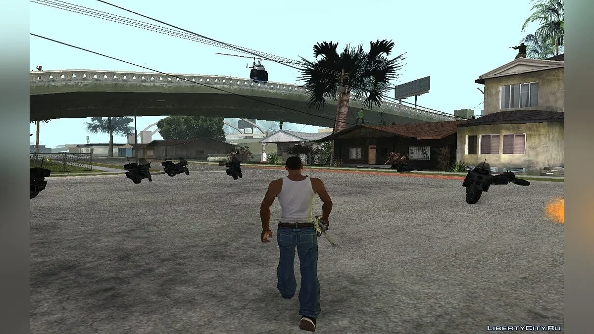 Снайперы на Грув Стрит + Вспомогательный cleo-скрипт / GTA San Andreas
