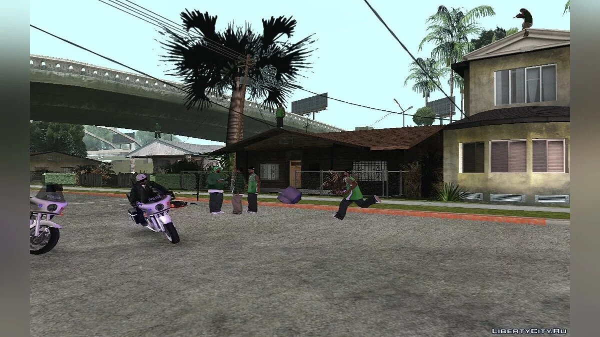 Снайперы на Грув Стрит + Вспомогательный cleo-скрипт / GTA San Andreas