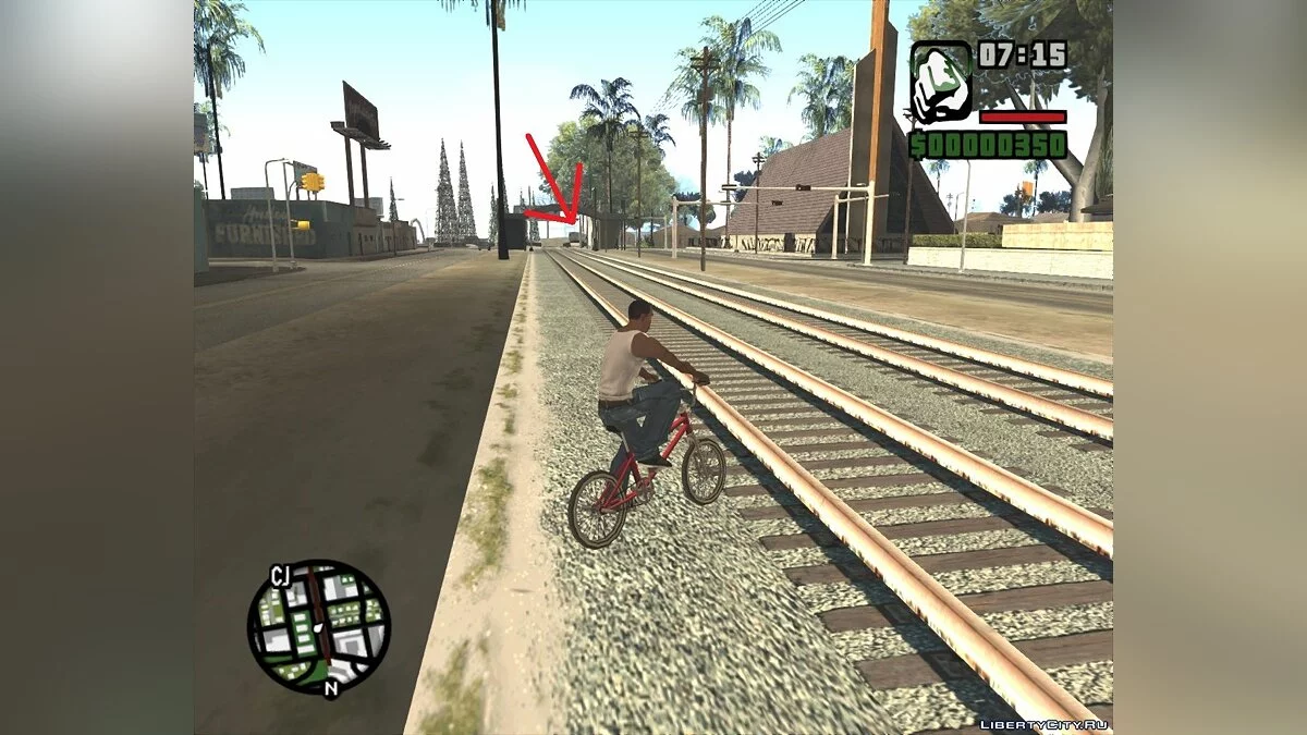 Поезд не исчезает на дальних дистанциях / GTA San Andreas