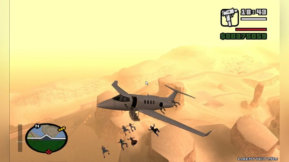 Прыжок из самолёта вместе с пассажирами / GTA San Andreas