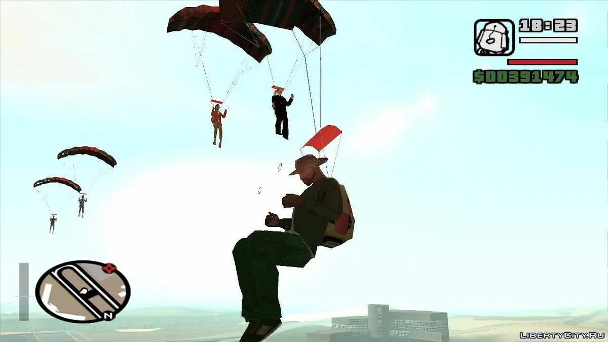 Прыжок из самолёта вместе с пассажирами - 2 / GTA San Andreas