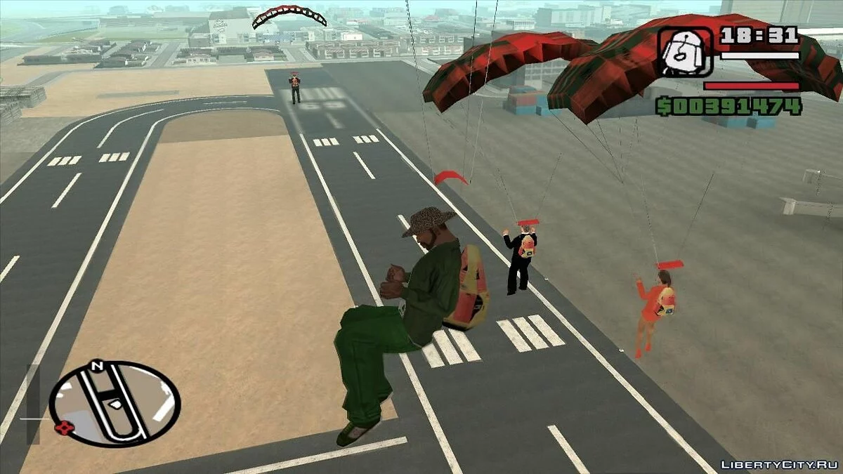 Прыжок из самолёта вместе с пассажирами - 2 / GTA San Andreas