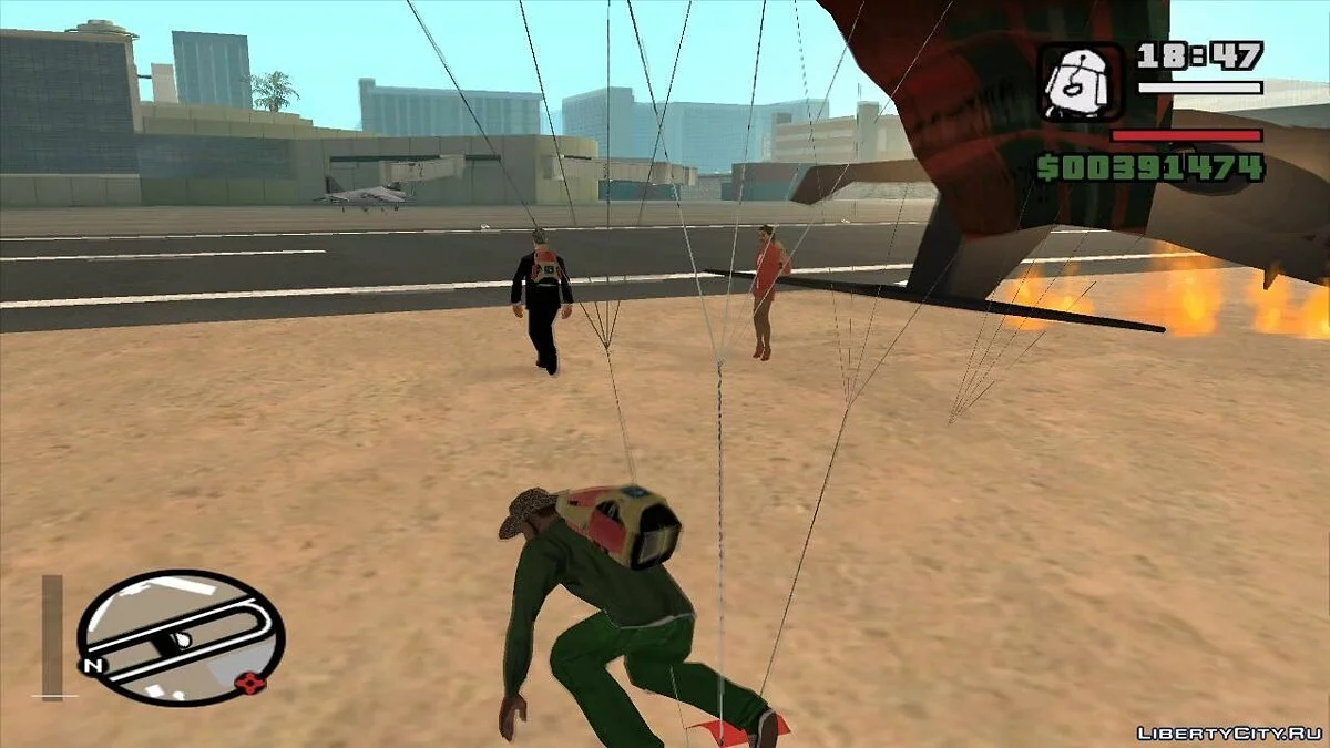 Прыжок из самолёта вместе с пассажирами - 2 / GTA San Andreas