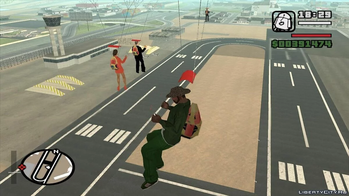 Прыжок из самолёта вместе с пассажирами - 2 / GTA San Andreas
