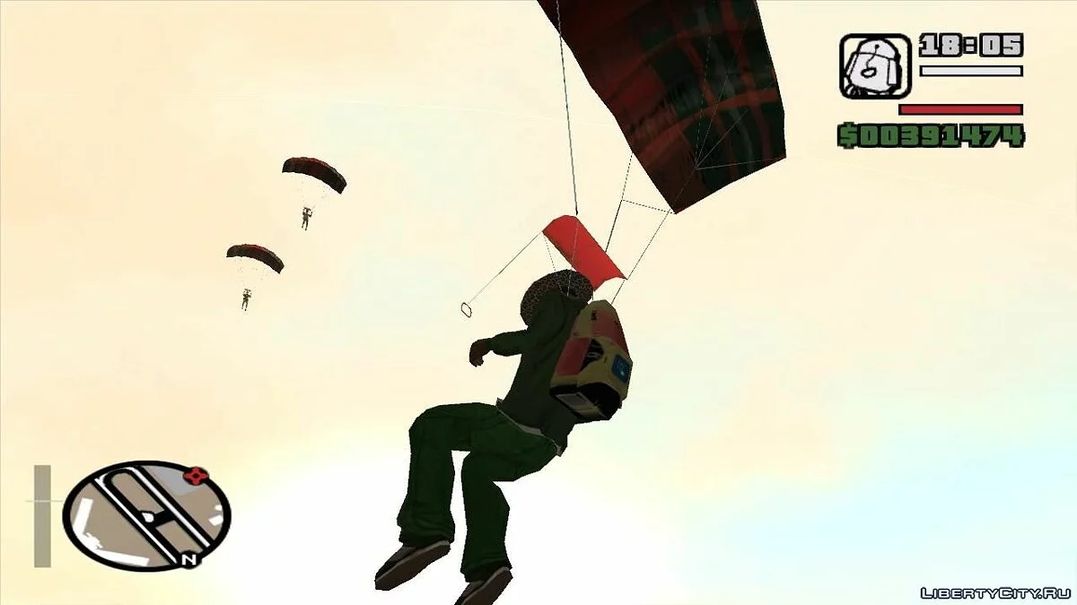 Прыжок из самолёта вместе с пассажирами - 2 / GTA San Andreas
