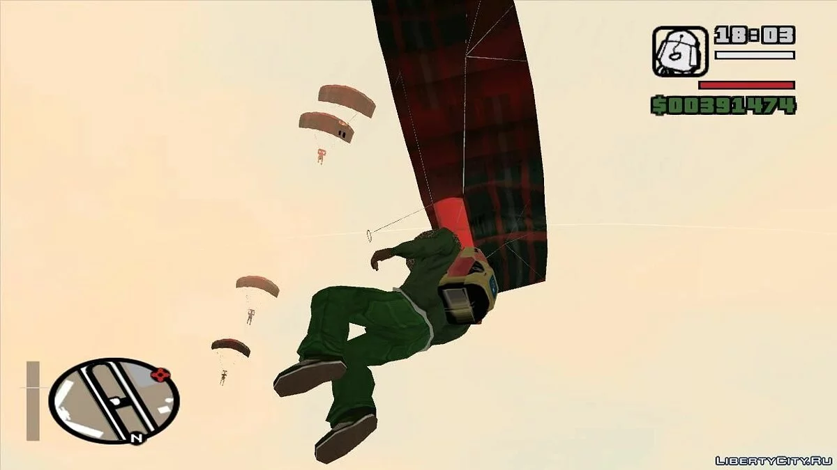 Прыжок из самолёта вместе с пассажирами - 2 / GTA San Andreas
