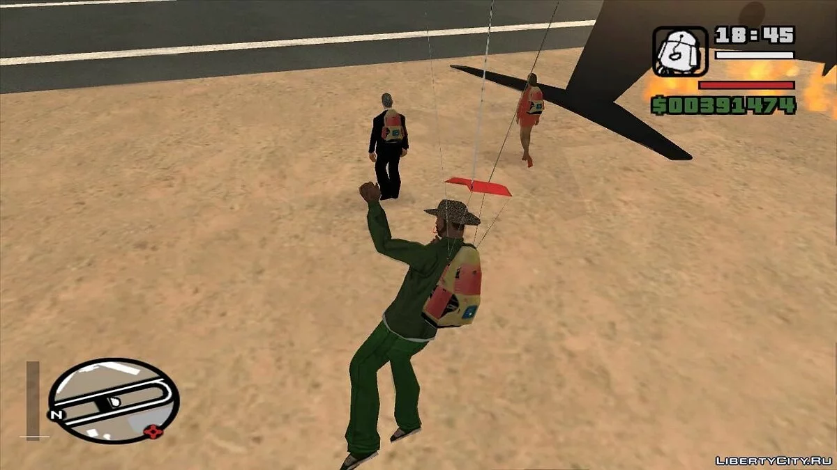 Прыжок из самолёта вместе с пассажирами - 2 / GTA San Andreas