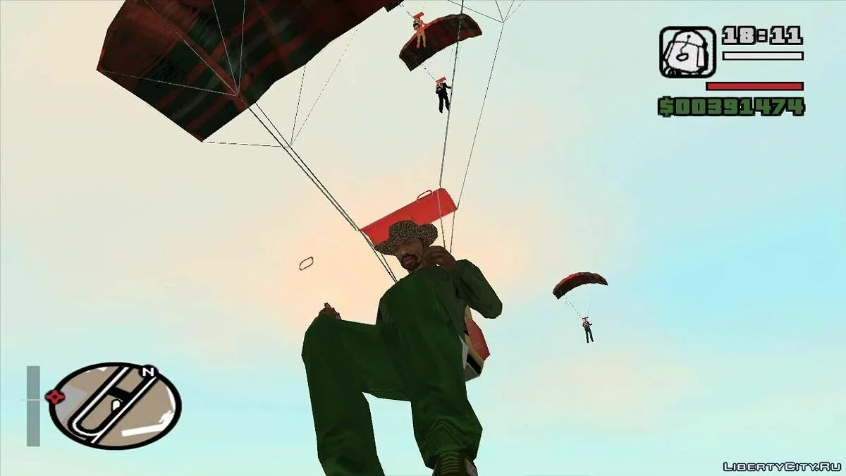 Прыжок из самолёта вместе с пассажирами - 2 / GTA San Andreas