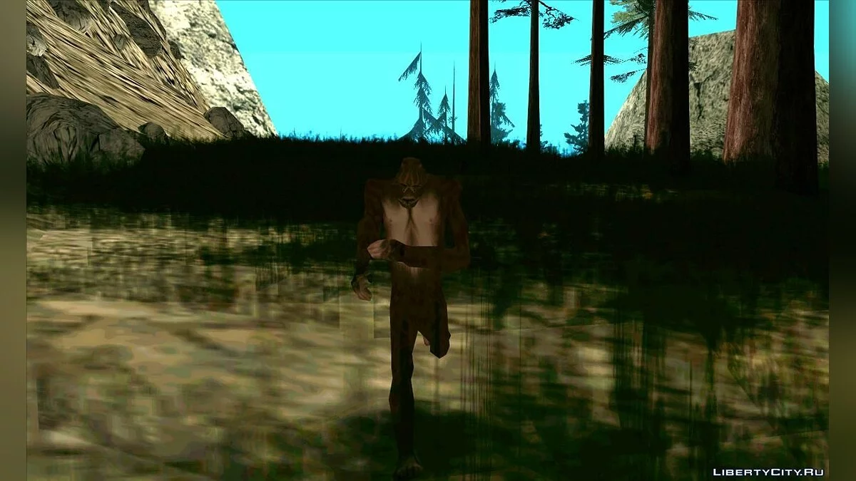 Снежный человек (Bigfoot) на горе Чиллиад / GTA San Andreas