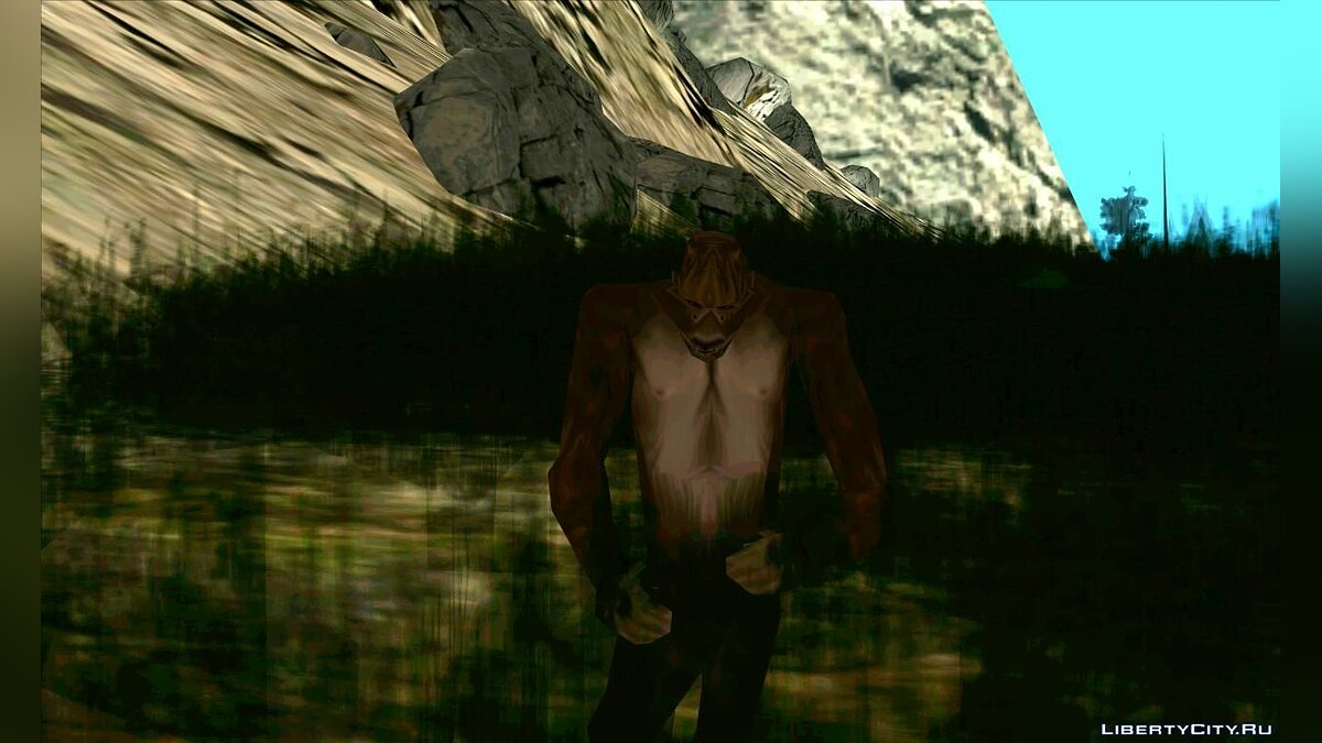 Скачать Снежный человек (Bigfoot) на горе Чиллиад для GTA San Andreas