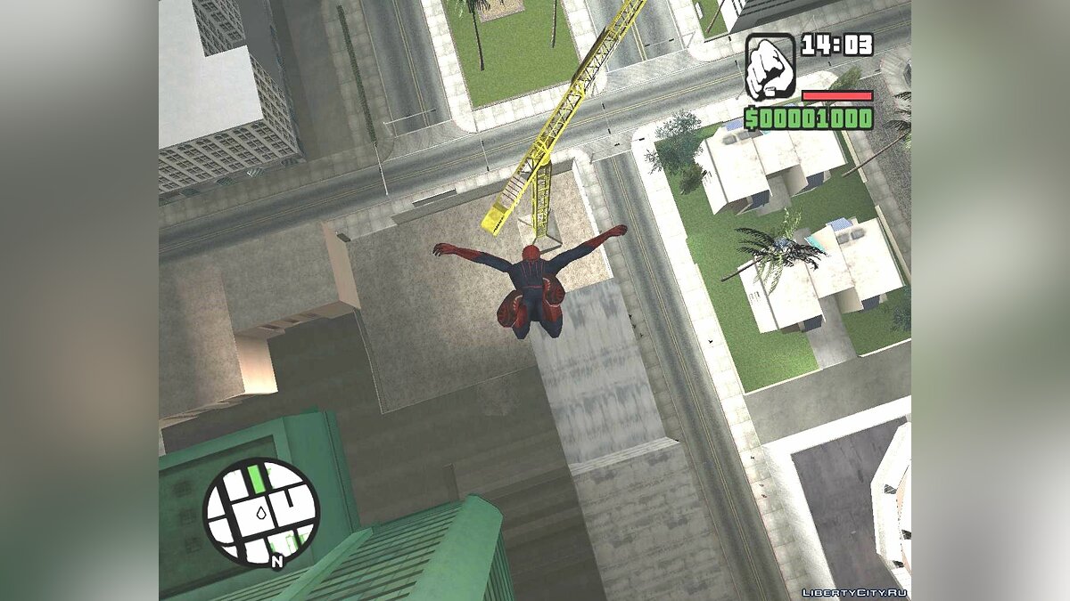 Скачать Amazing spider man fly mod для GTA San Andreas