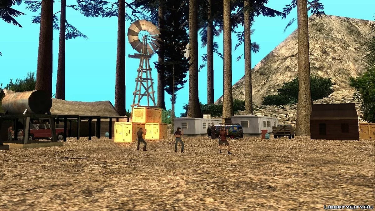 Лагерь Altruist на горе Чилиад / GTA San Andreas