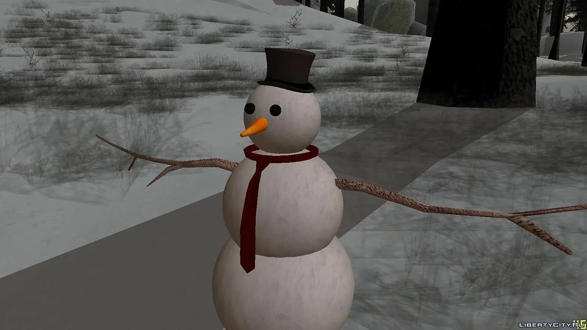 Слепить снеговика (sculp snowman для GTA) / GTA San Andreas