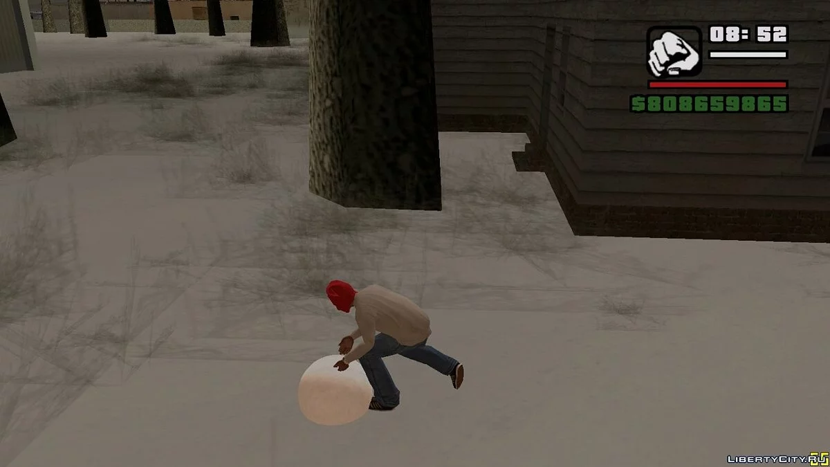 Слепить снеговика (sculp snowman для GTA) / GTA San Andreas
