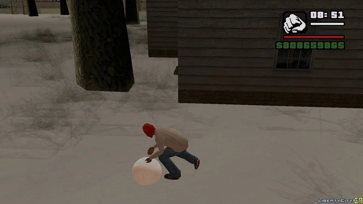 Слепить снеговика (sculp snowman для GTA) / GTA San Andreas
