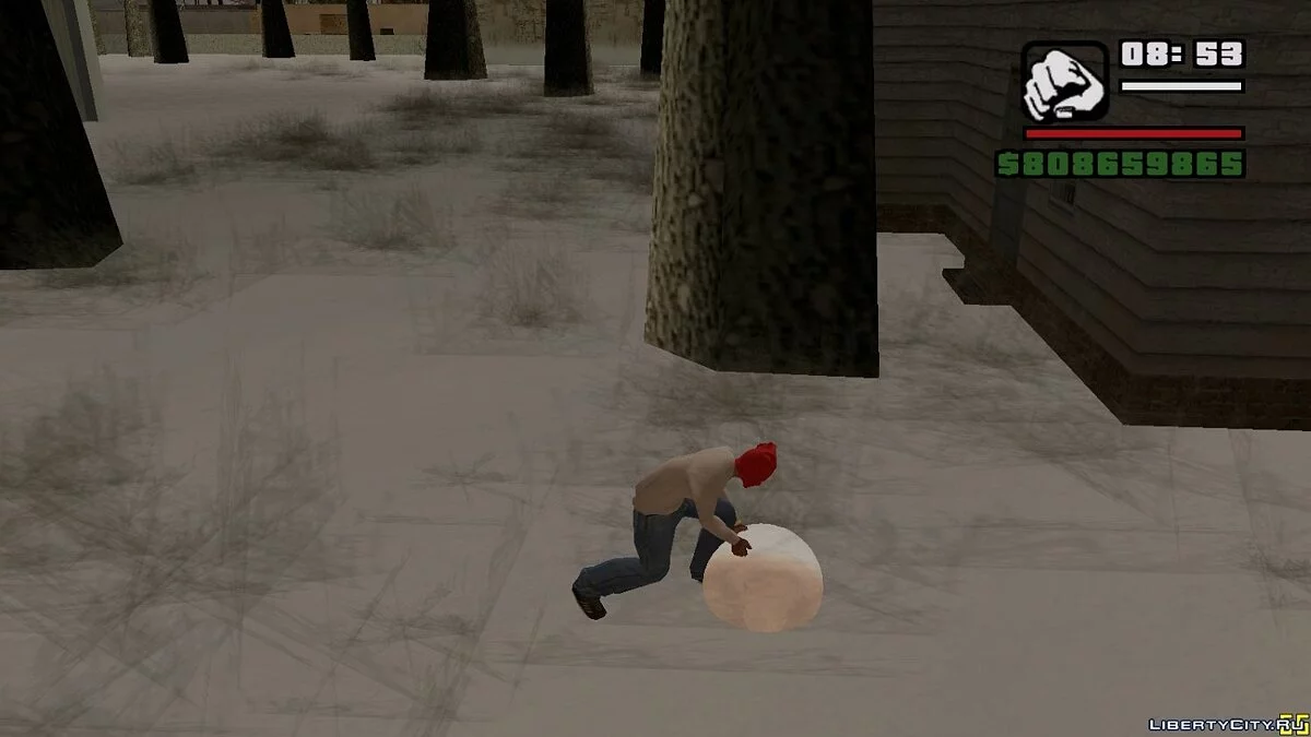 Слепить снеговика (sculp snowman для GTA) / GTA San Andreas