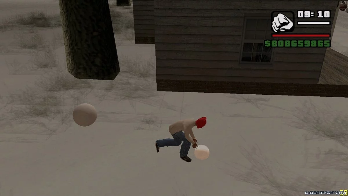 Слепить снеговика (sculp snowman для GTA) / GTA San Andreas