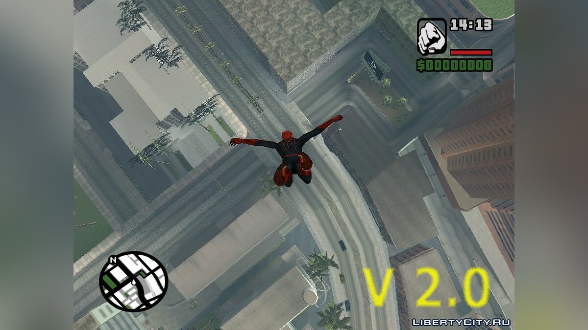 Скачать Amazing Spider-Man Fly mod v.2.0 для GTA San Andreas