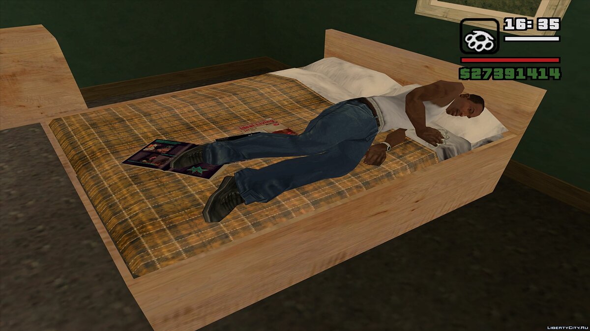 Скачать Sleep in Johnson's House (+Saving Game) для GTA San Andreas