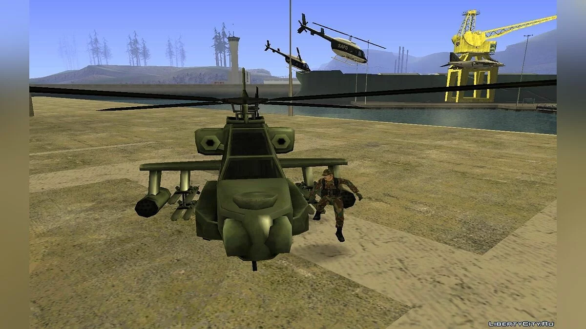 Hunter на военных базах v1.0 / GTA San Andreas
